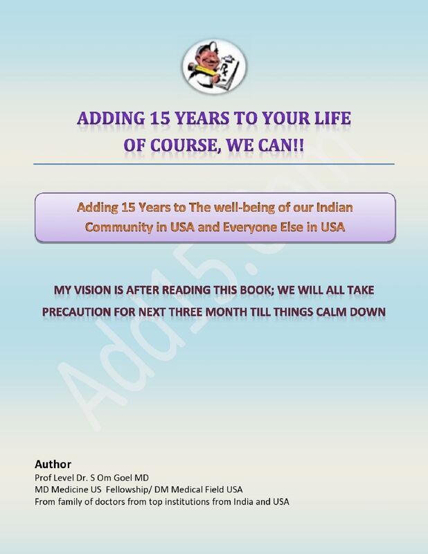 Tamil-English Book Adding 15 Years to The Wellbeing of Our Indian Community In USA and Everyone Else In USA