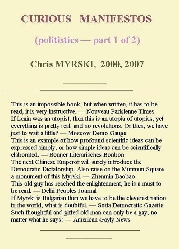 Curious Manifestos (Politistics) - Part One