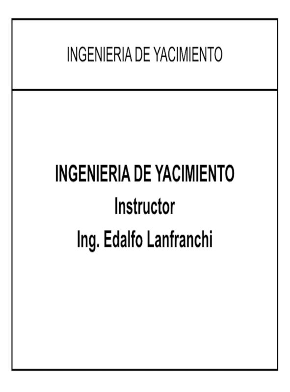 Ingenieria de Yacimiento