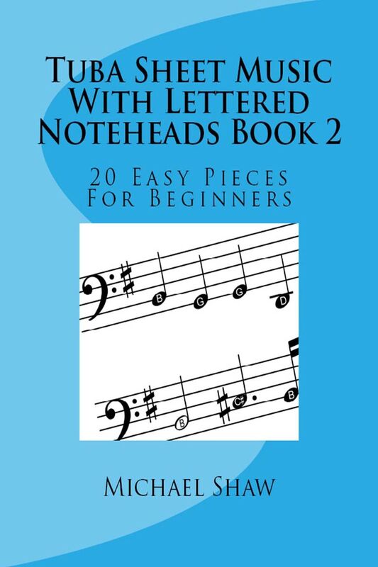 Tuba Sheet Music With Lettered Noteheads Book 2