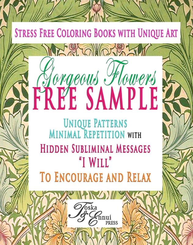 Gorgeous Flowers Adult Coloring Book