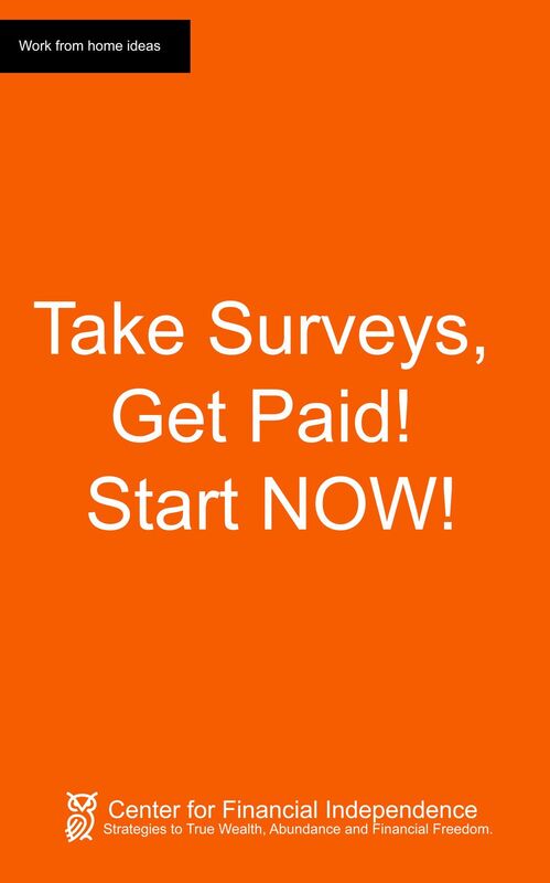 Take Surveys Get Paid Start Now