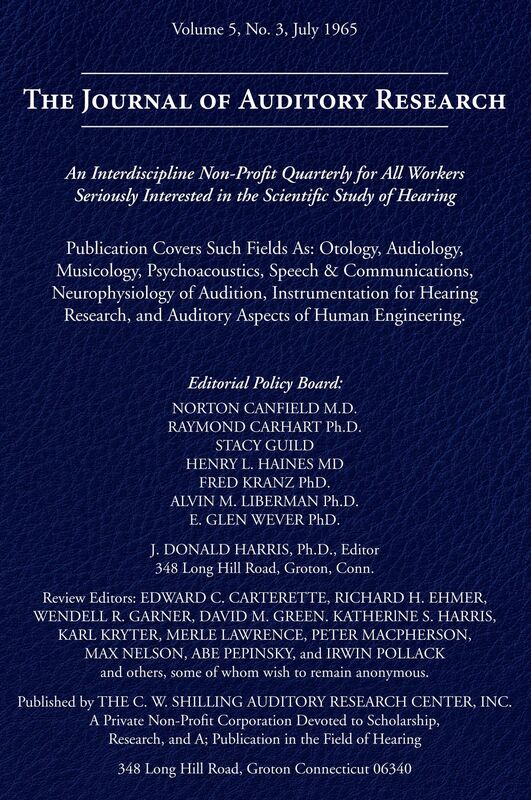 The Journal of Auditory Research: Multidiscipline Study of Functional Hearing Loss