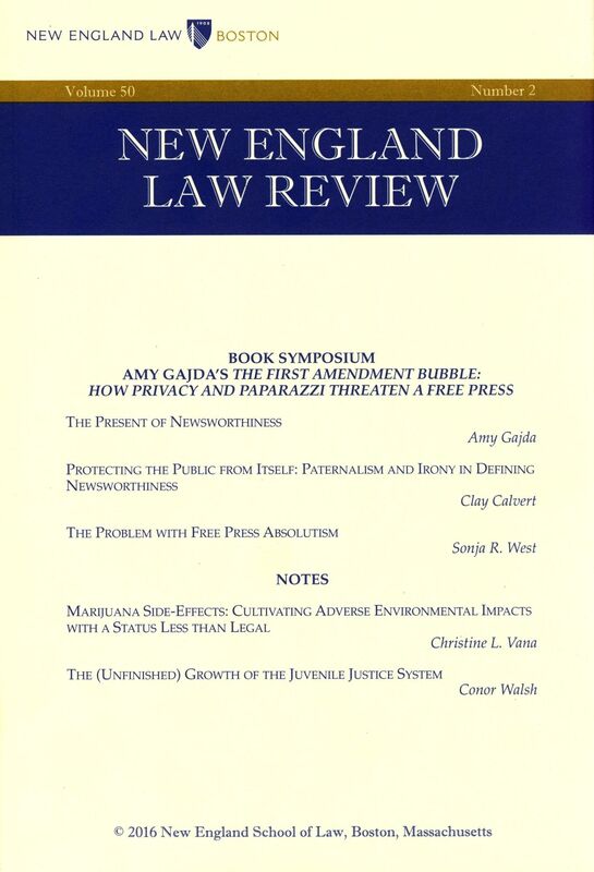 New England Law Review: Volume 50, Number 2 - Winter 2016