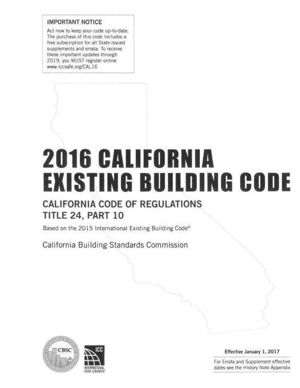 2016 California Existing Building Code