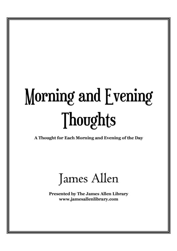 Morning and Evening Thoughts