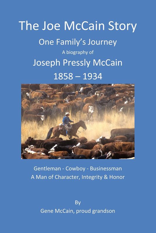 The Joe McCain Story - One Family's Journey: A Biography of Joseph Pressly McCain 1858-1934