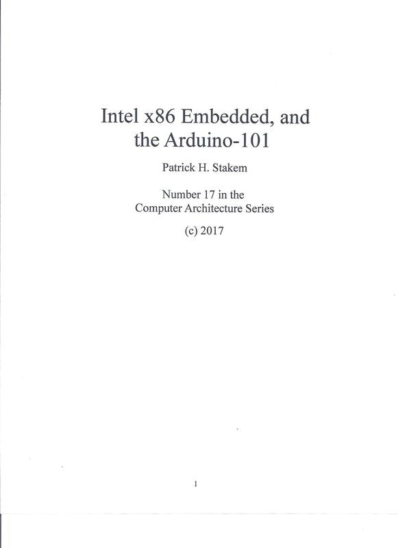 Intel x86 Embedded, and the Arduino-101