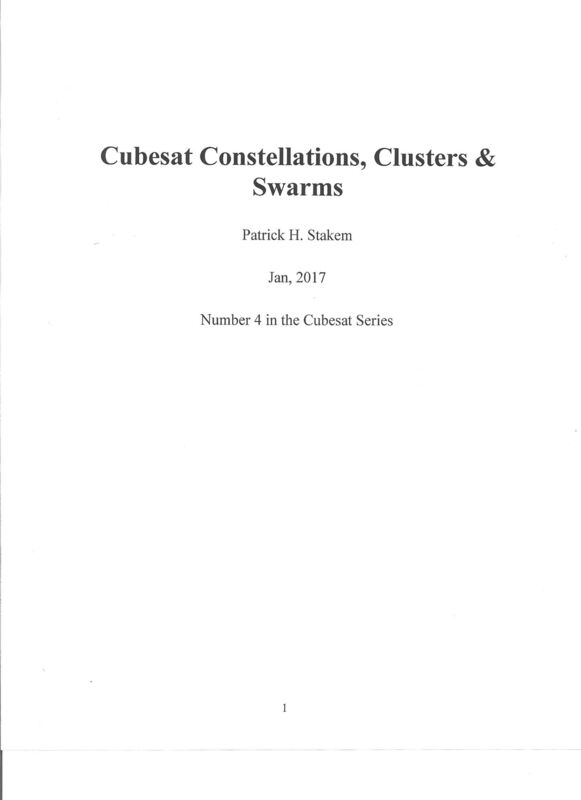 Cubesat Constellations, Clusters & Swarm