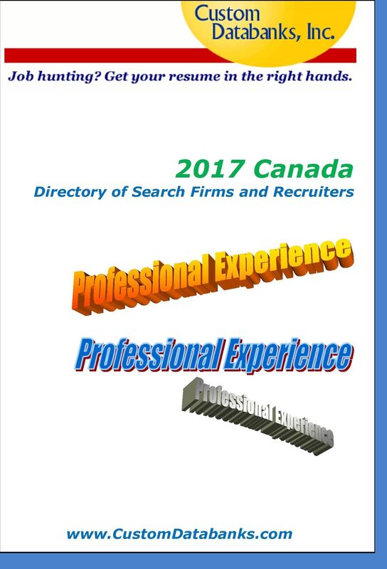 2017 Canada Directory of Search Firms and Recruiters