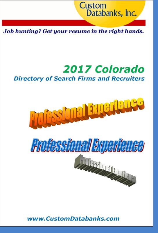 2017 Colorado Directory of Search Firms and Recruiters
