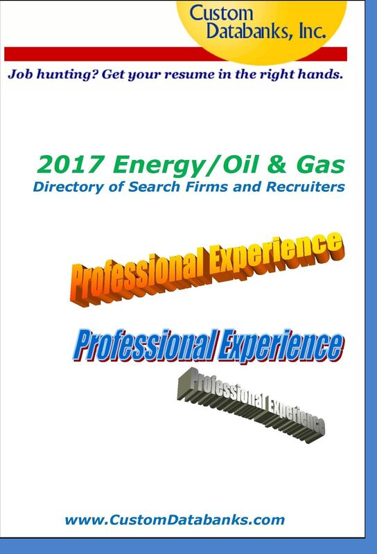 2017 Energy/Oil & Gas Directory of Search Firms and Recruiters