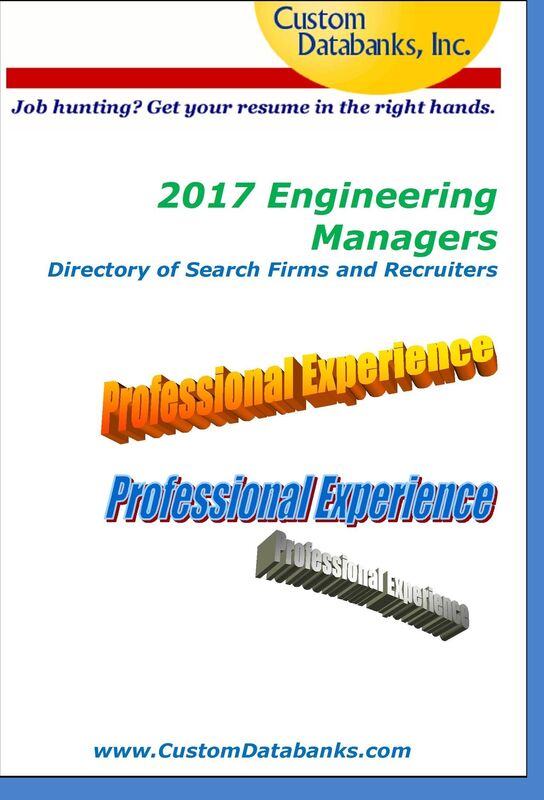 2017 Engineering Managers Directory of Search Firms and Recruiters