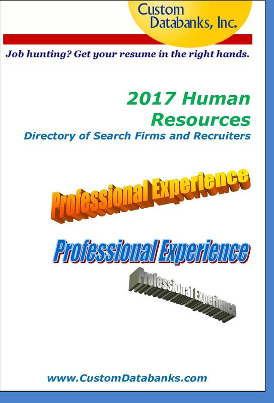 2017 Human Resources Directory of Search Firms and Recruiters