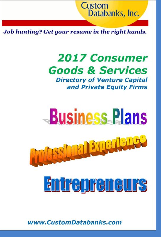 2017 Consumer Goods & Services Directory of Venture Capital and Private Equity Firms