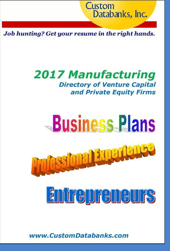 2017 Manufacturing Directory of Venture Capital and Private Equity Firms