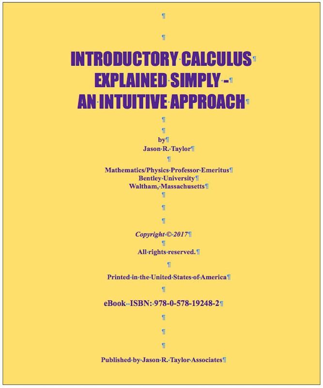 Introductory Calculus Explained Simply-An Intuitive Approach