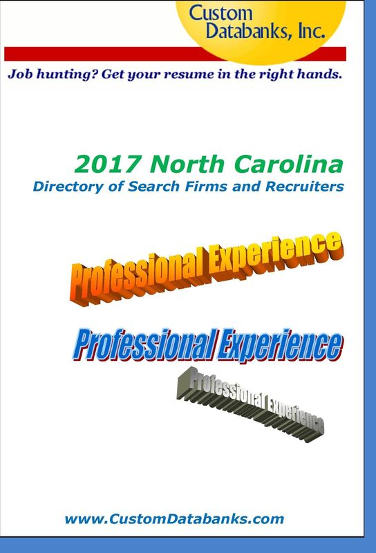 2017 North Carolina Directory of Search Firms and Recruiters