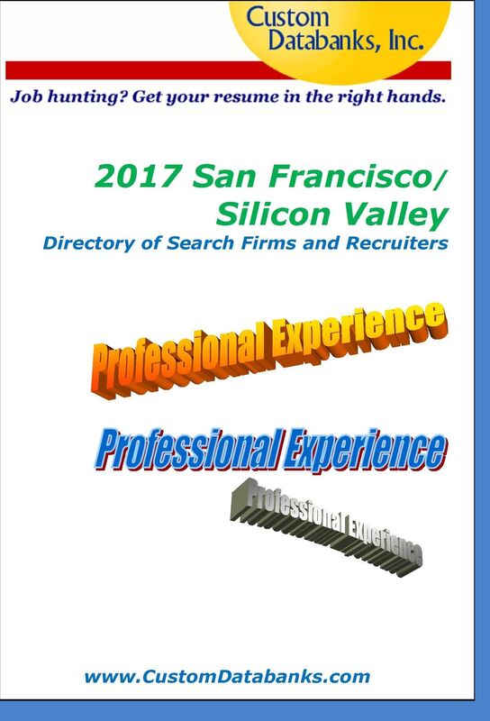 2017 San Francisco/Silicon Valley Directory of Search Firms and Recruiters
