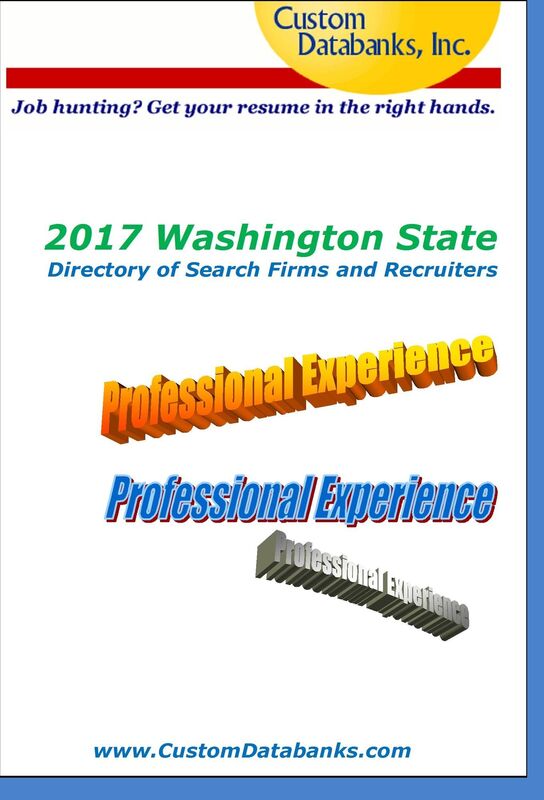 2017 Washington State Directory of Search Firms and Recruiters
