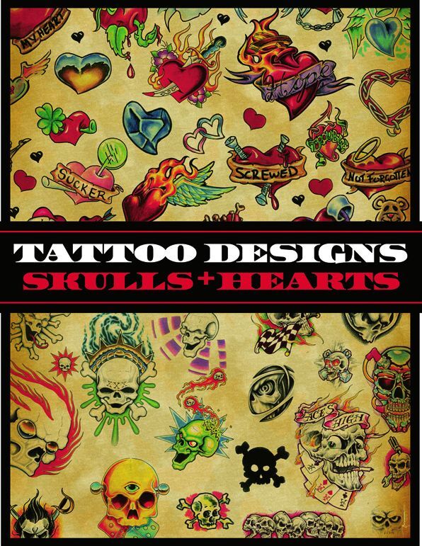 Tattoo Designs: Skulls and Hearts