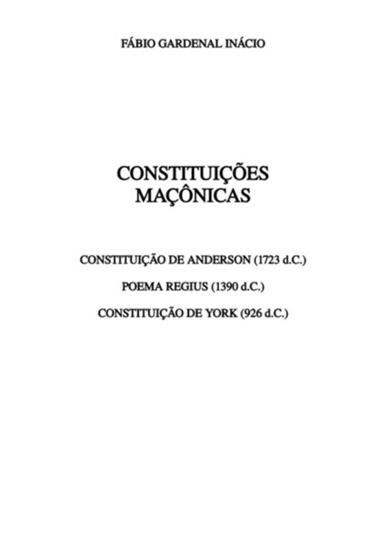 ConstituiCOes MaCOnicas