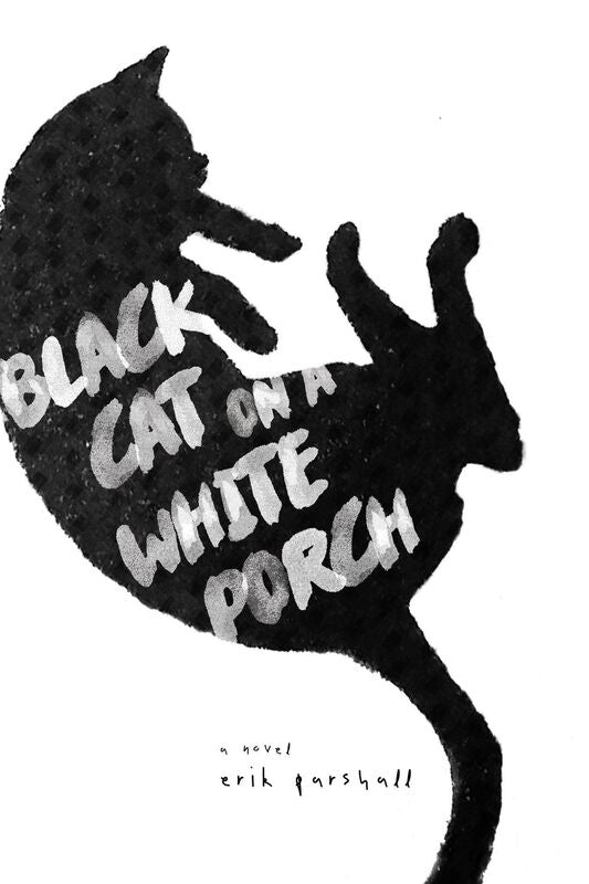 Black Cat On A White Porch