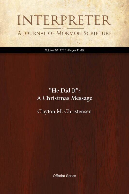 He Did It: A Christmas Message