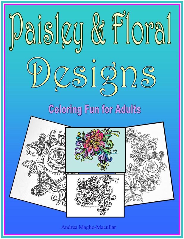 Paisley and Floral Coloring Designs