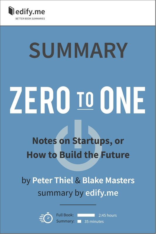 Summary of 'Zero to One: Notes on Startups, or How to Build the Future' by Peter Thiel, Blake Masters. In-depth, chapter-by-chapter summary.