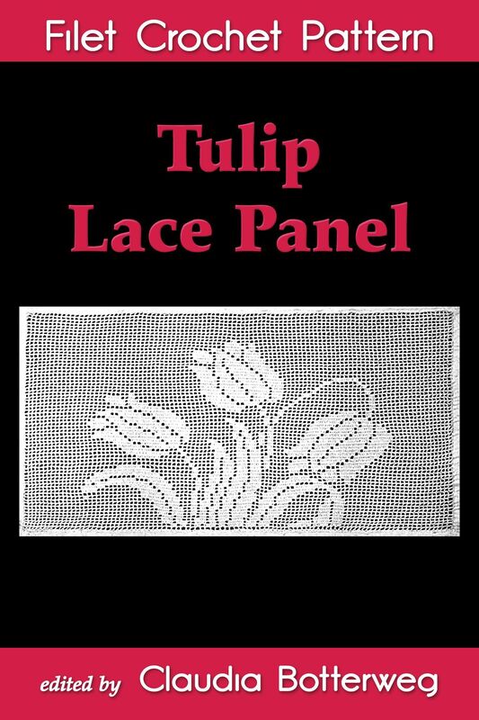 Tulip Lace Panel Filet Crochet Pattern