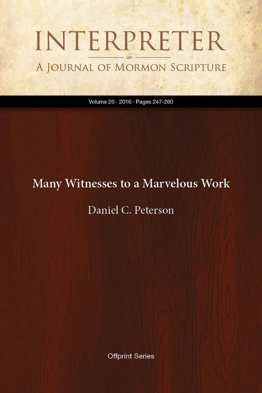 Many Witnesses to a Marvelous Work