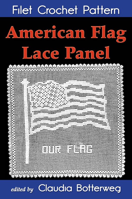 American Flag Lace Panel Filet Crochet Pattern