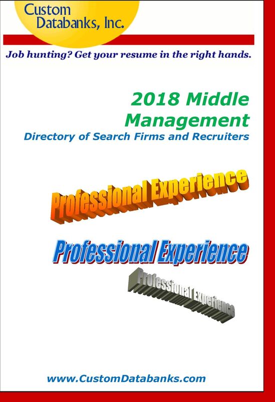 2018 Middle Management Directory of Search Firms and Recruiters