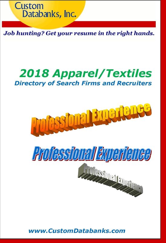 2018 Apparel/Textiles Directory of Search Firms and Recruiters