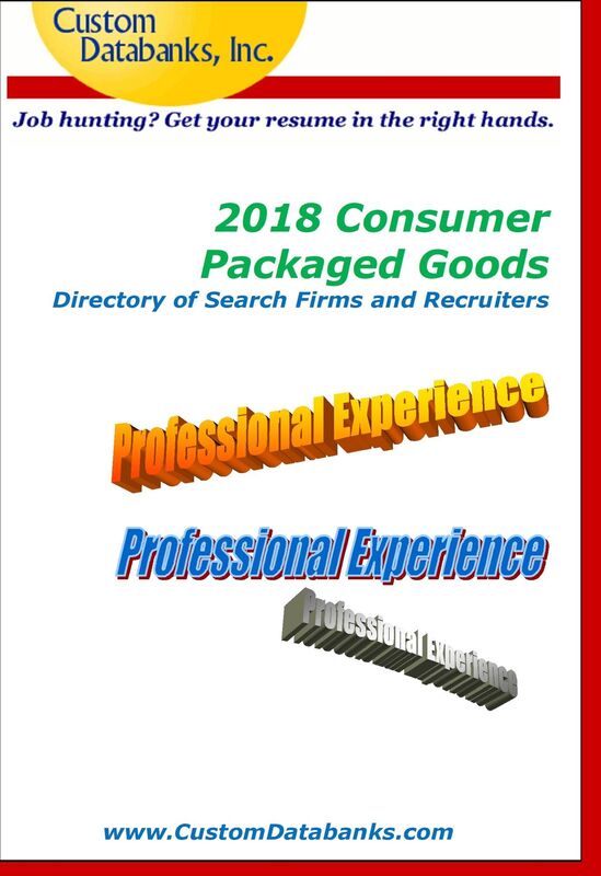 2018 Consumer Packaged Goods Directory of Search Firms and Recruiters