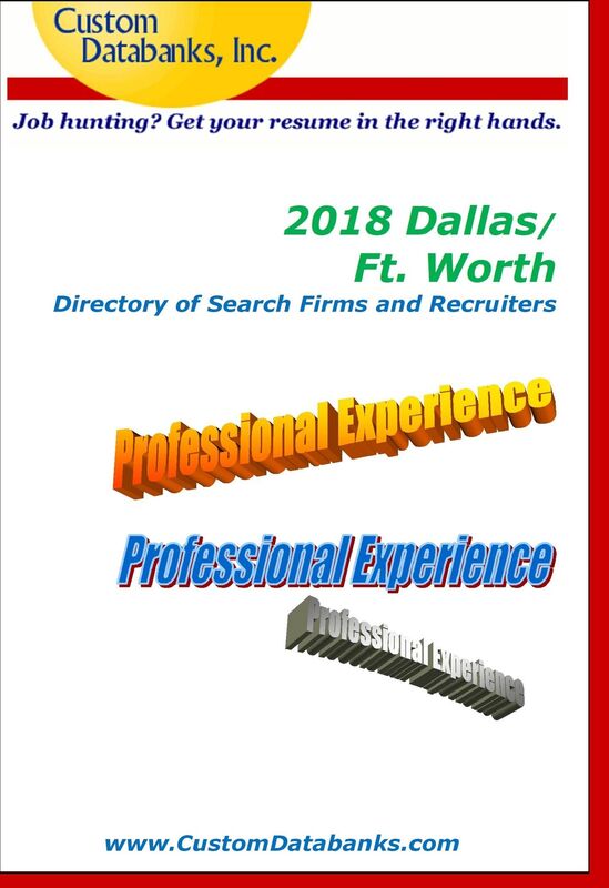 2018 Dallas/Ft. Worth Directory of Search Firms and Recruiters