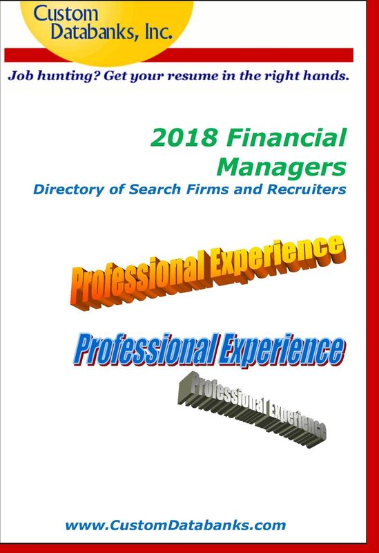 2018 Financial Managers Directory of Search Firms and Recruiters