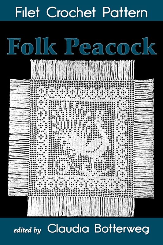 Folk Peacock Filet Crochet Pattern