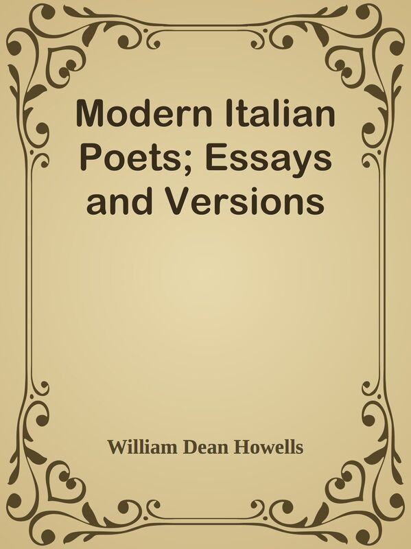 Modern Italian Poets; Essays and Versions