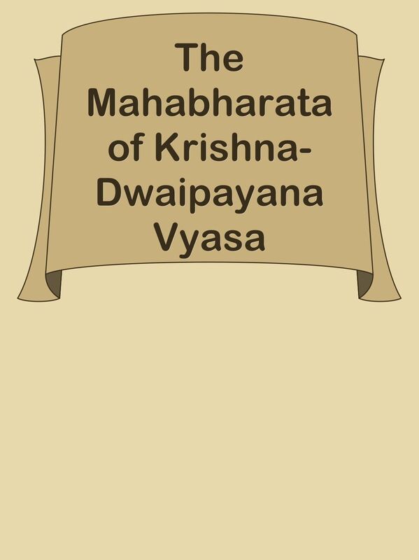The Mahabharata of Krishna-Dwaipayana Vyasa Translated into English Prose / Sabha Pa