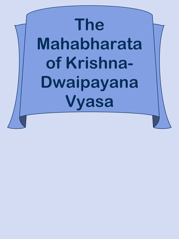 The Mahabharata of Krishna-Dwaipayana Vyasa Translated into English Prose / Sabha Pa