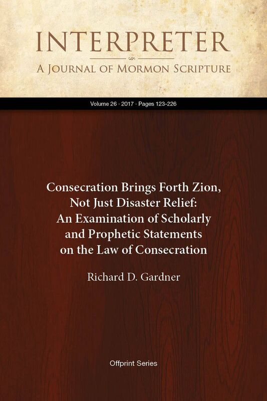 Consecration Brings Forth Zion, Not Just Disaster Relief: An Examination of Scholarly and Prophetic Statements on the Law of Consecration
