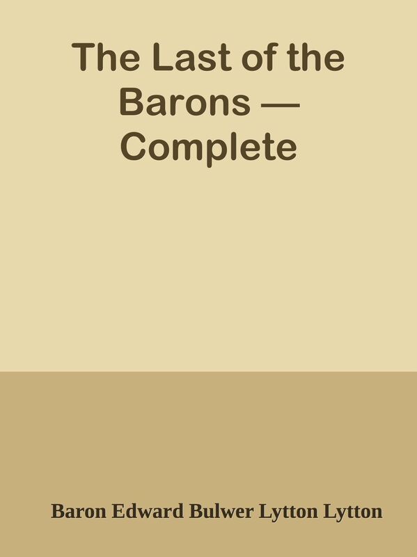 The Last of the Barons Complete