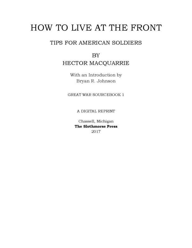How to Live at the Front