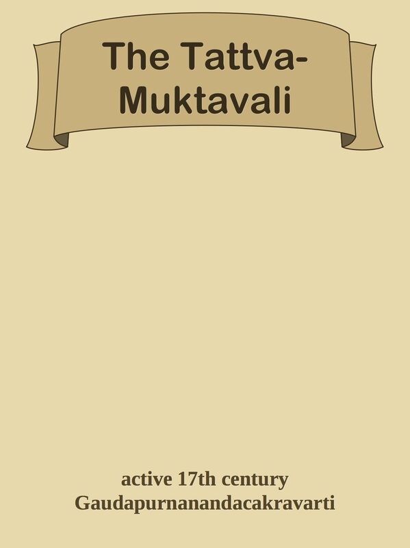 The Tattva-Muktavali