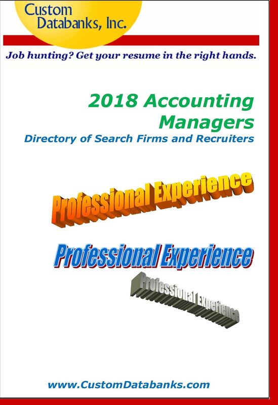 2018 Accounting Managers Directory of Search Firms and Recruiters