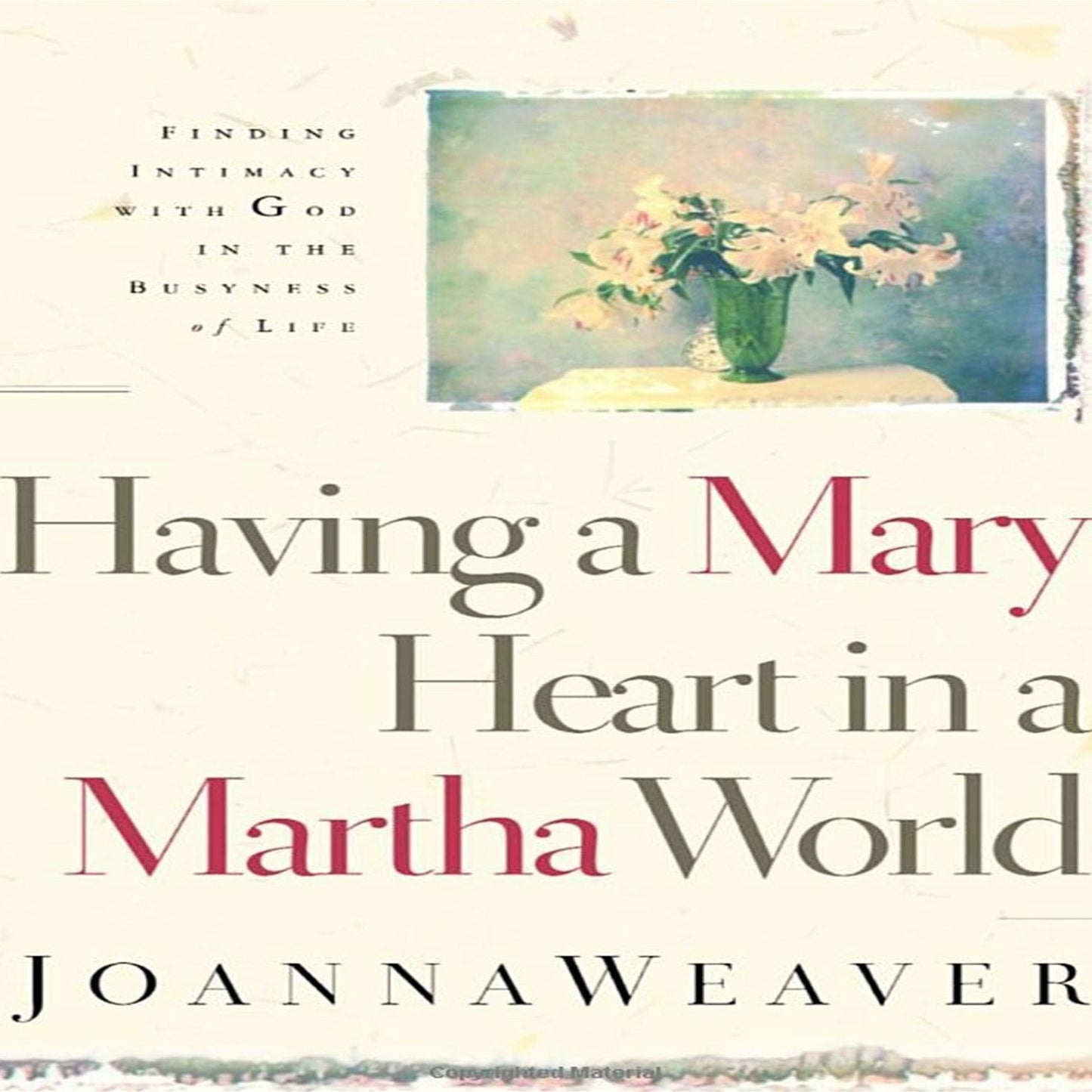 Having A Mary Heart In A Martha World: Finding Intimacy with God in the Busyness of Life