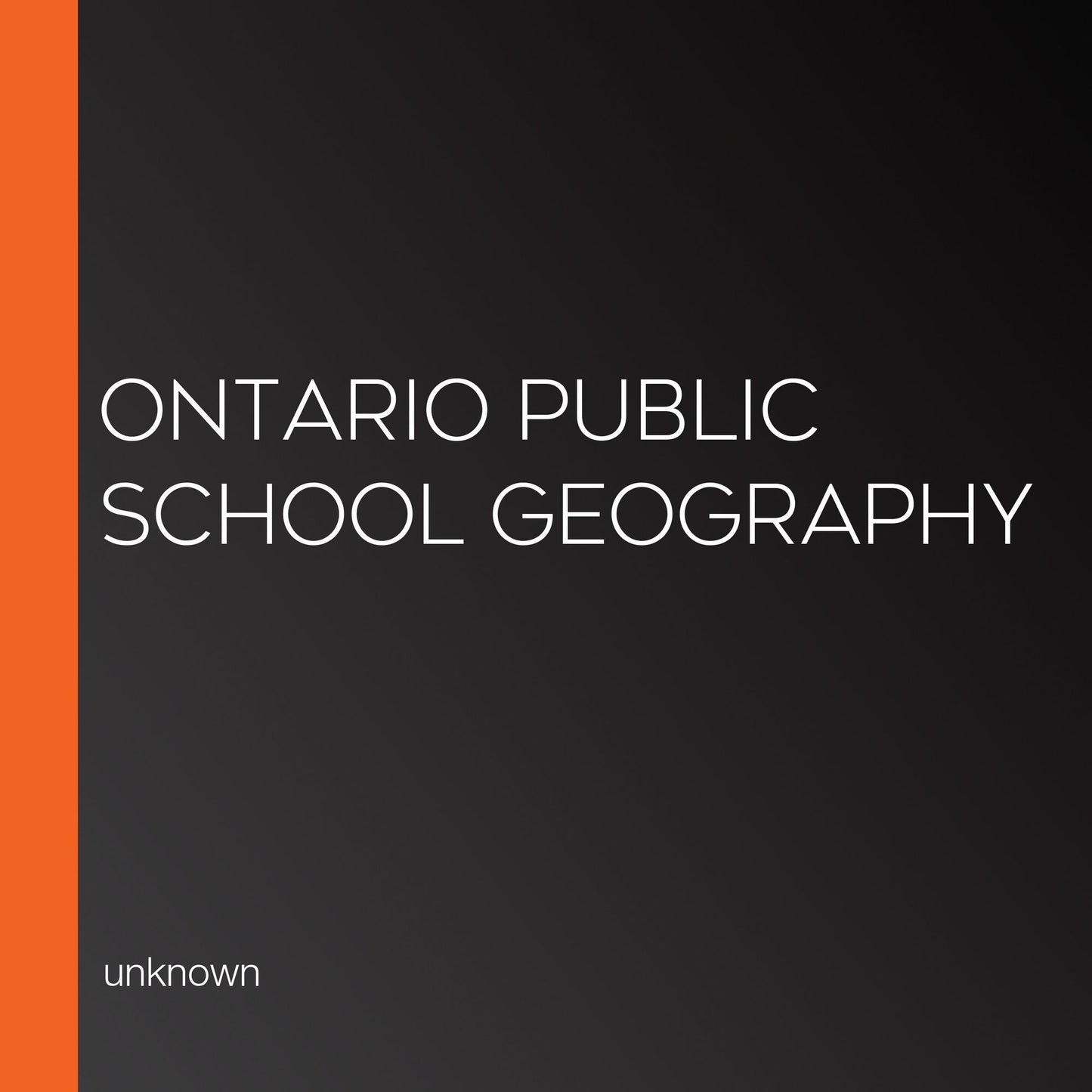 Ontario Public School Geography