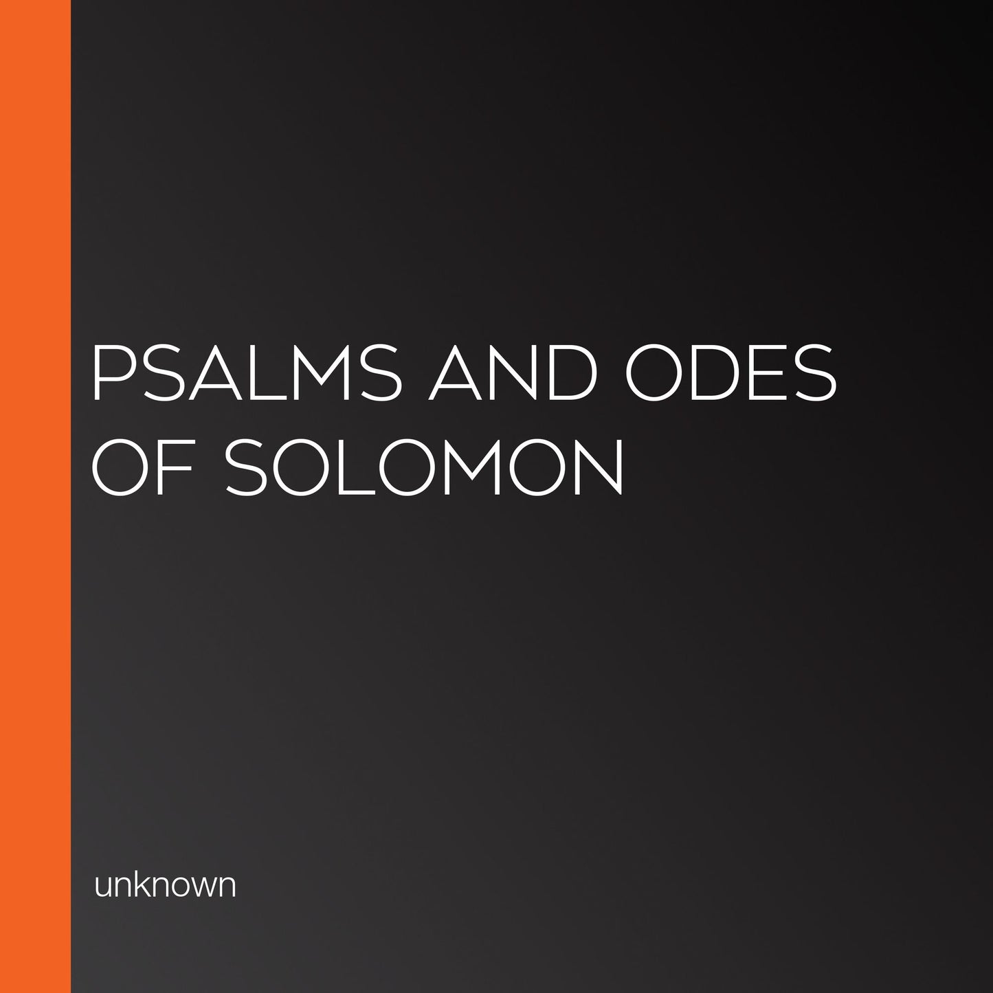 Psalms and Odes of Solomon